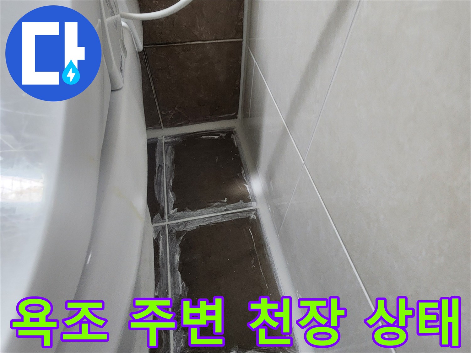 고양시 덕양구 아파트 화장실 욕조 상단 천장 마감재 상태