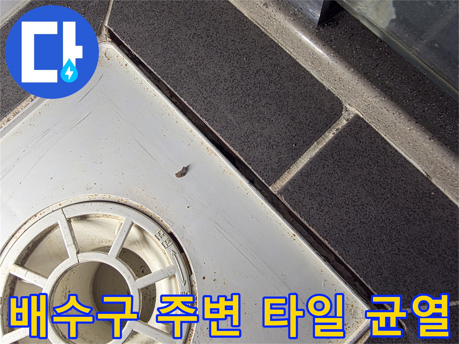 화장실-배수구-주변-타일-틈새-상태