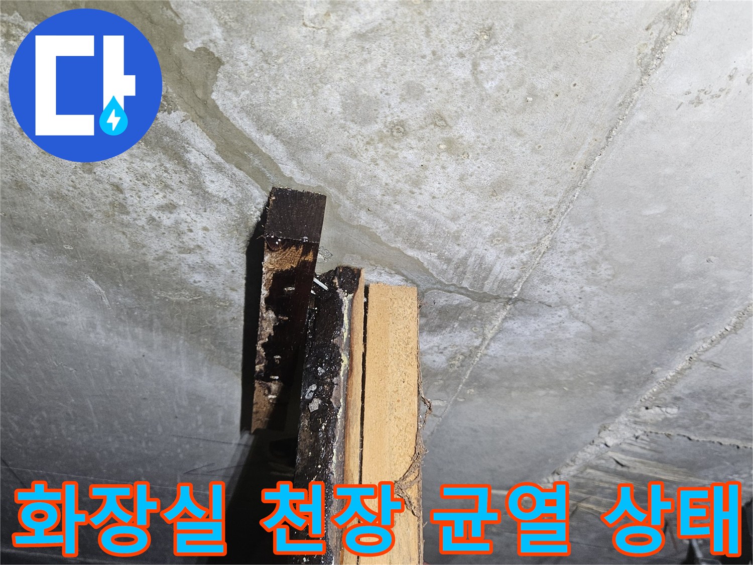 노원구 공릉동 현장-콘크리트 슬래브 실크랙 및 배관 주변 습기 상태